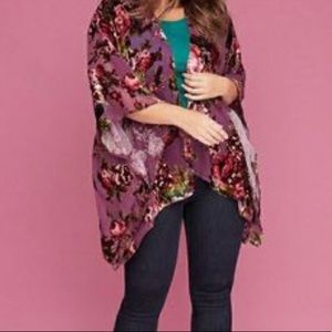 Lane Bryant Velvet Burnout Kimono
